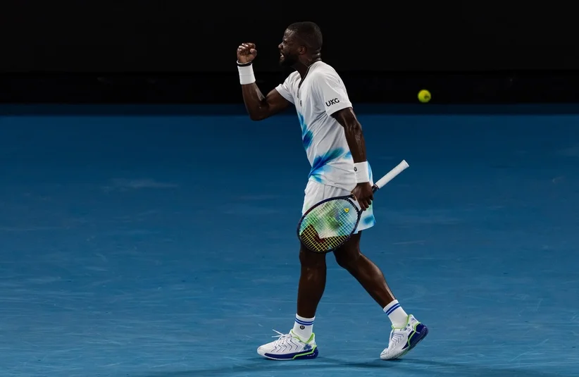 Frances Tiafoe energizing the crowd