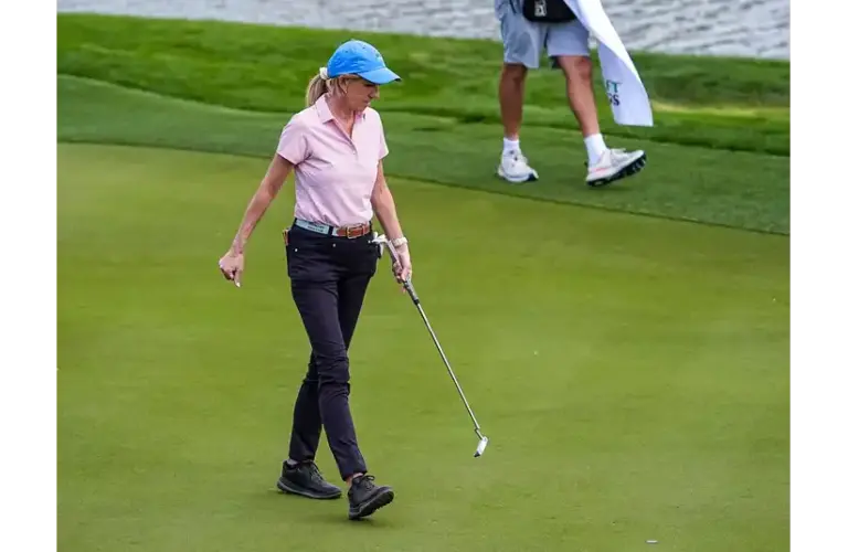 WNBA Commissioner Cathy Engelbert at a golf tournament.