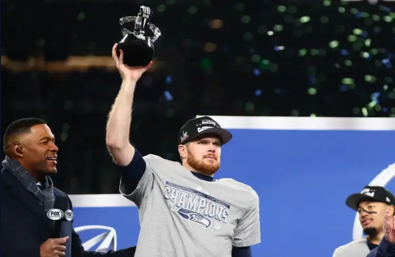 Jan. 25, 2026; Seattle; Seattle Seahawks quarterback Sam Darnold.