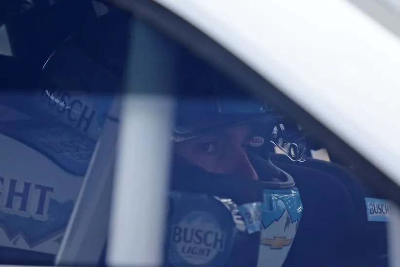 Feb 11, 2026; Daytona Beach, Florida, USA; NASCAR Cup Series driver Ross Chastain (1) during practice for the Daytona 500 at Daytona International Speedway.