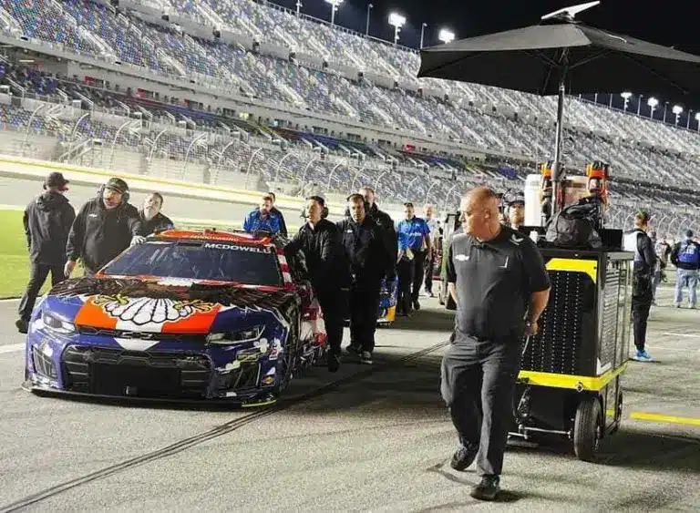 Speedweeks; The No. 71 Spire Motorsports Chevrolet of Michael McDowell rolls down pit road during Daytona 500 qualifying, Wednesday, Feb. 11, 2026, at Daytona International Speedway.