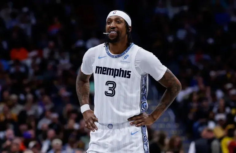 Memphis Grizzlies guard Kentavious Caldwell-Pope (3) in the second quarter against the Denver Nuggets at Ball Arena.