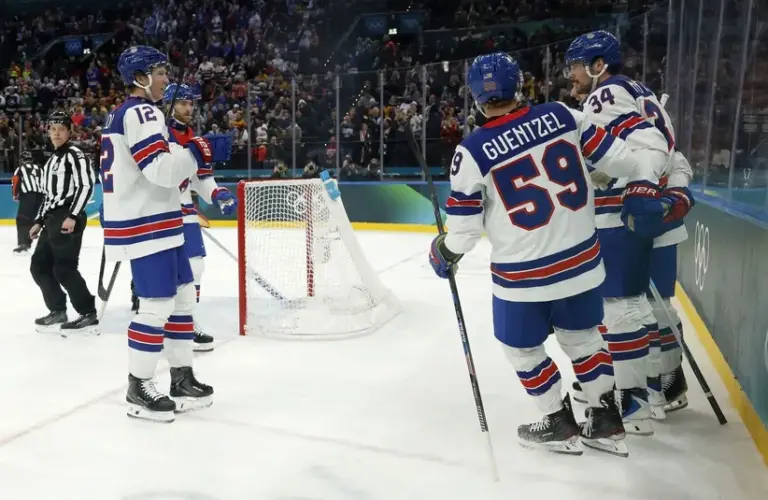 Members Of Team USA celebrating.