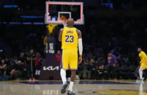 LeBron James with her kit