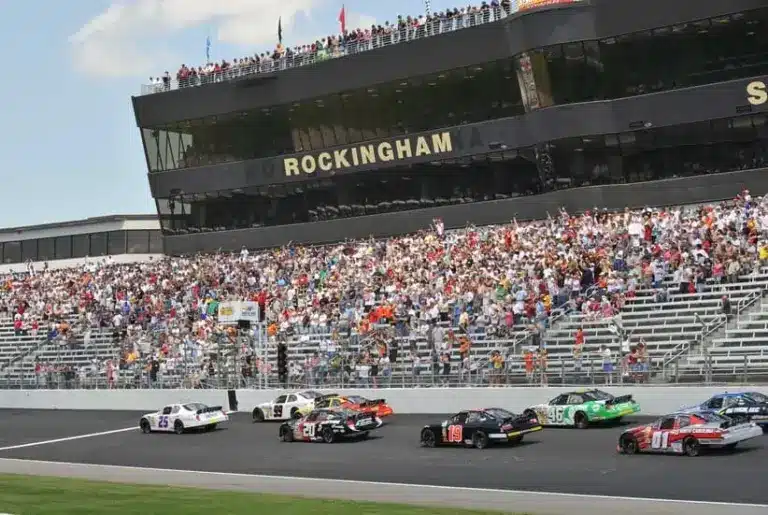 NASCAR; May 4, 2008; Rockingham, NC, USA; ARCA RE/MAX Series driver Joey Logano (25) leads the field to the green flag to begin the Carolina 500 at the Rockingham Speedway.