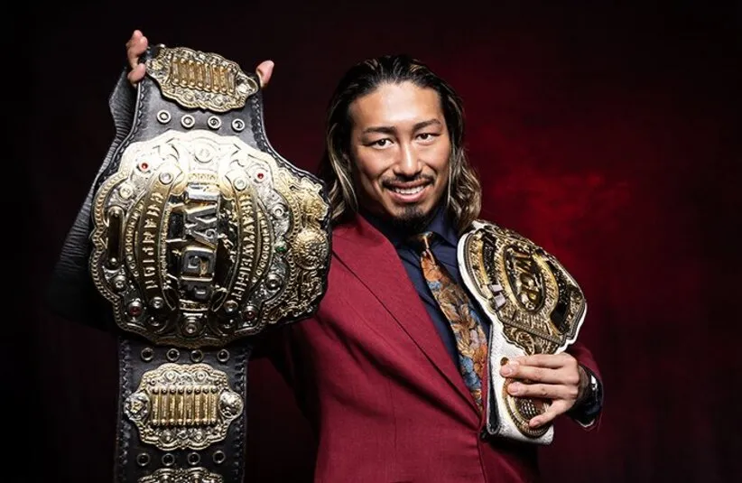 Yota Tsuji Holds The IWGP Global Heavyweight Championship & IWGP Heavyweight Championship