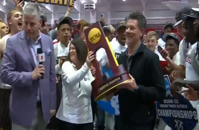 Arkansas Men's Track Team Getting 2026 NCAA Championship Trophy