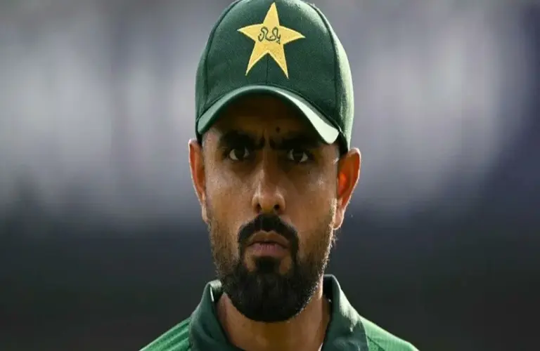 Babar Azam looking in the camera