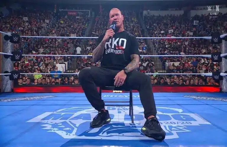 Randy Orton sitting in the ring on Smackdown.