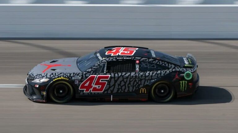 Tyler Reddick 23XI Racing Kurt Busch Tribute Paint Scheme.
