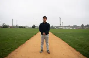 Pakistan player on the wicket