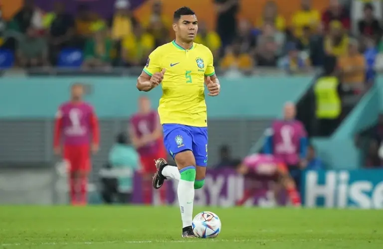 Casemiro advancing with the ball
