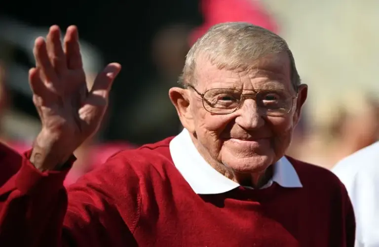 Former North Carolina State Wolfpack head coach Lou Holtz is honored