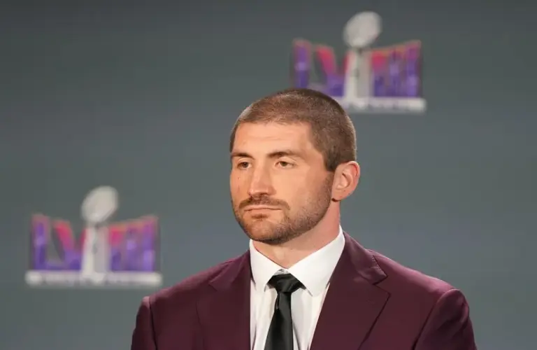 NFLPA president JC Tretter at the NFLPA Press Conference