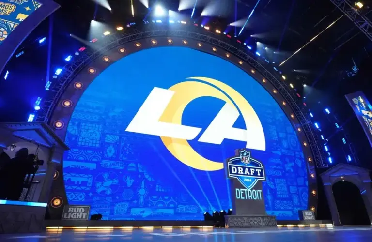 Los Angeles Rams Logo Shown During 2024 NFL Draft
