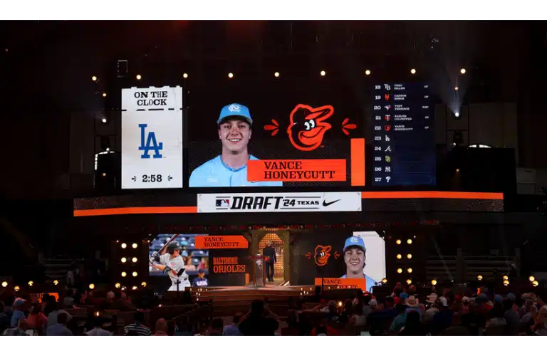 Vance Honeycutt getting Drafted by Orioles in 2024