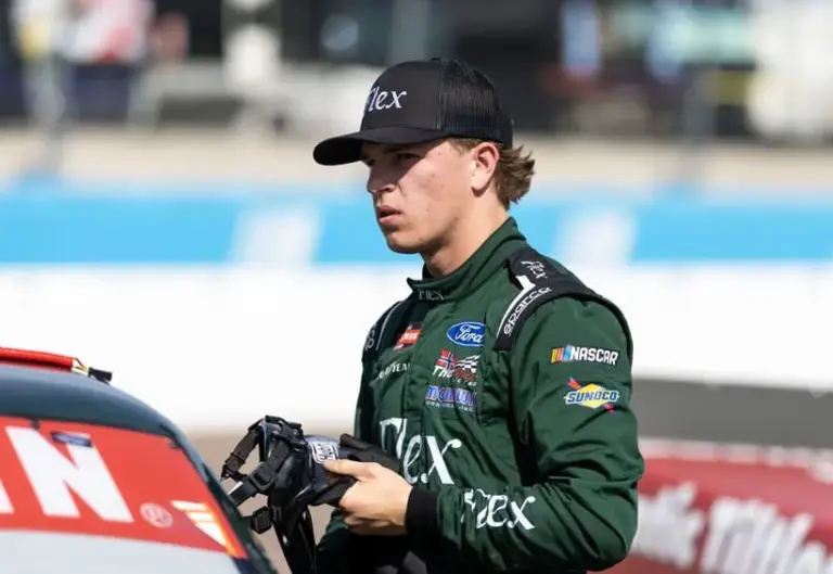 Oct 31, 2025; Avondale, Arizona, USA; NASCAR Truck Series driver Luke Baldwin (66) during the NASCAR Truck Series Championship race at Phoenix Raceway.