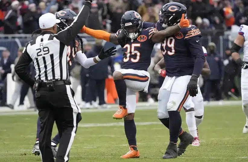 Chicago Bears safety C.J. Gardner-Johnson (35) celebrates