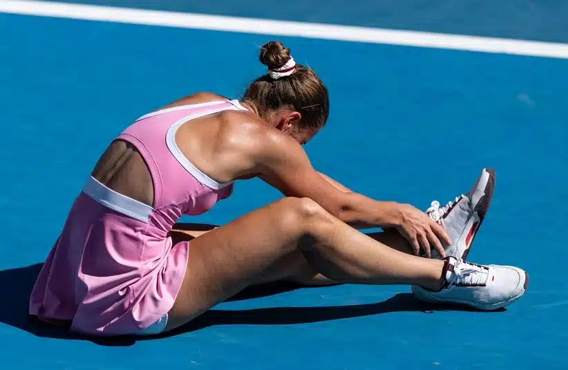 Kostyuk becoming emotional on tennis court