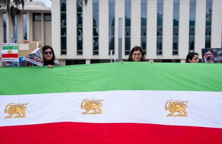 Iran flags flowing everywhere