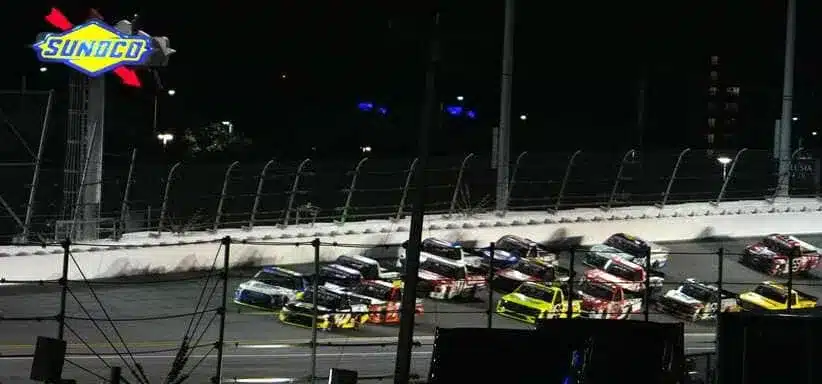 Turn 4 at the NASCAR Craftsman Truck Series Fresh From Florida 250, held Feb.13 at Daytona International Speedway