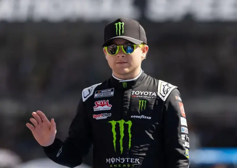 Feb 15, 2026; Daytona Beach, Florida, USA; NASCAR Cup Series driver Ty Gibbs (54) during the 68th running of the Daytona 500 at Daytona International Speedway.