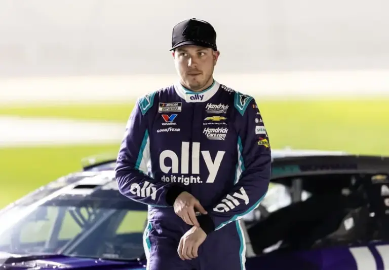 Feb 11, 2026; Daytona Beach, Florida, USA; NASCAR Cup Series driver Alex Bowman (48) during qualifying for the Daytona 500 at Daytona International Speedway.