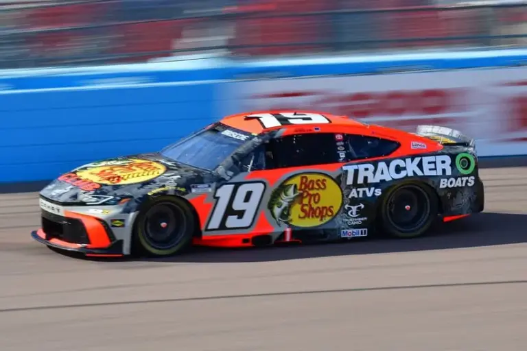 Mar 7, 2026; Avondale, Arizona, USA; Joe Gibbs Racing driver Chase Briscoe (19) during practice at Phoenix Raceway.