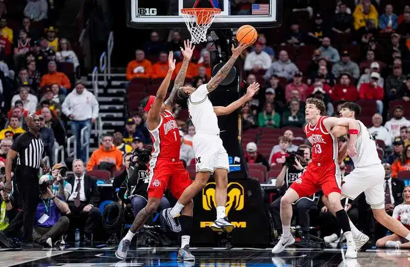 Michigan against Ohio State in the TIAA Big Ten Quaterfinal.