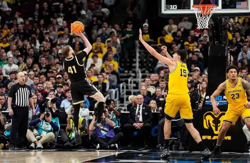 Purdue playing Michigan in the TIAA Big Ten Tournament Final.