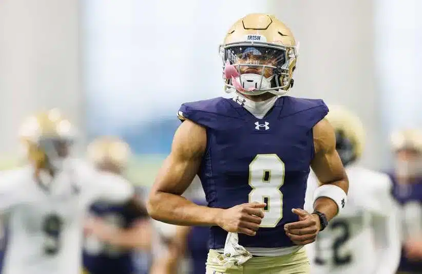 Jerome Bettis Jr at Notre Dame Practice
