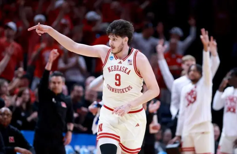 Nebraska player during the second round of the NCAA Tournament.