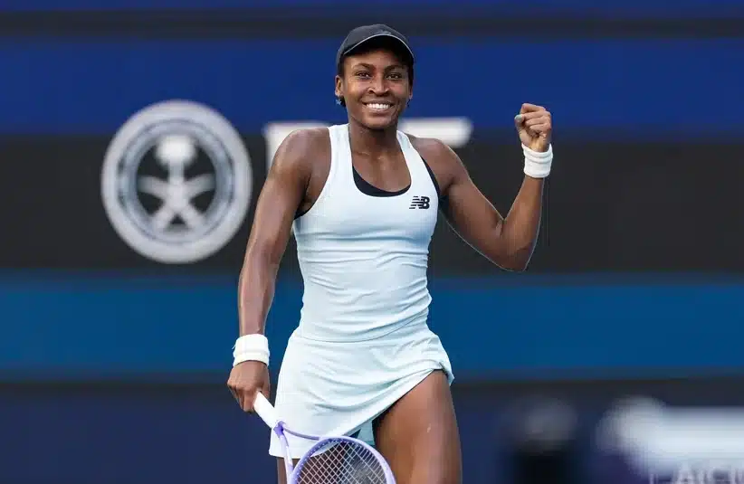 Gauff clinches her fist in Miami