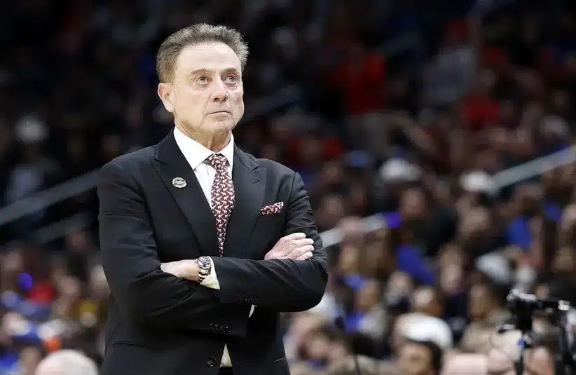 St. John's Red Storm head coach Rick Pitino reacts in the first half.