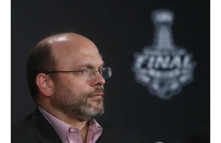 Peter Chiarelli talking to the media