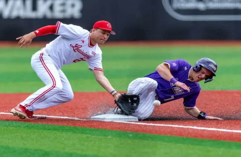 Owen Galt 22, Louisianas Ragin Cajuns take on James Madison Baseball. Friday, March 28, 2025.