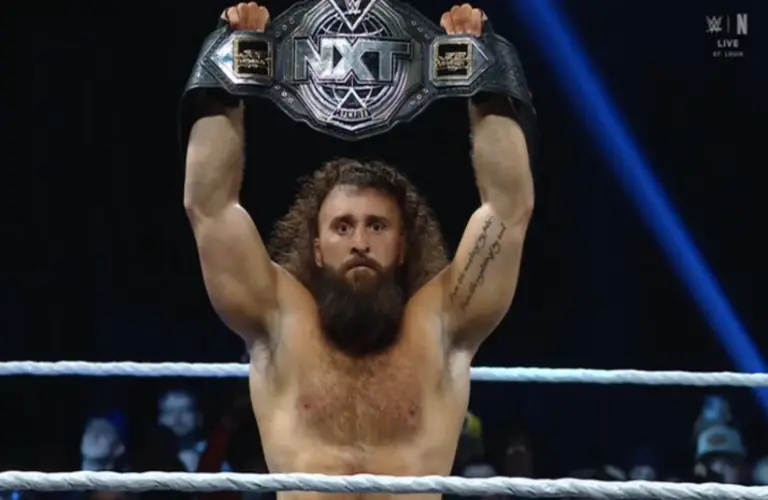 Tony D'Angelo on NXT Stand and Deliver after winning the NXT Heavyweight Title.