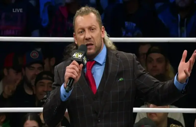 Kenny Omega Cutting A Promo In A Suit At AEW Dynamite