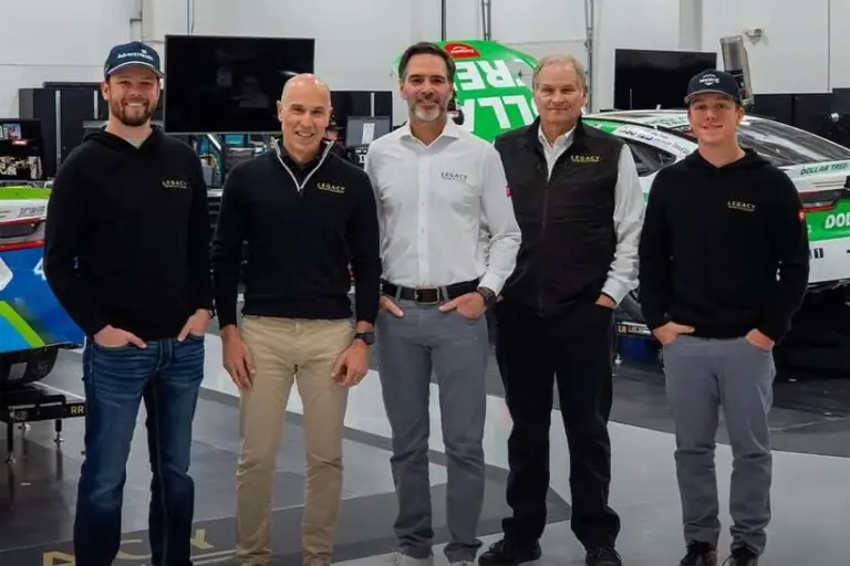 Pictured Left Is Mike Guttilla With Legacy Motor Club Owner Jimmie Johnson.