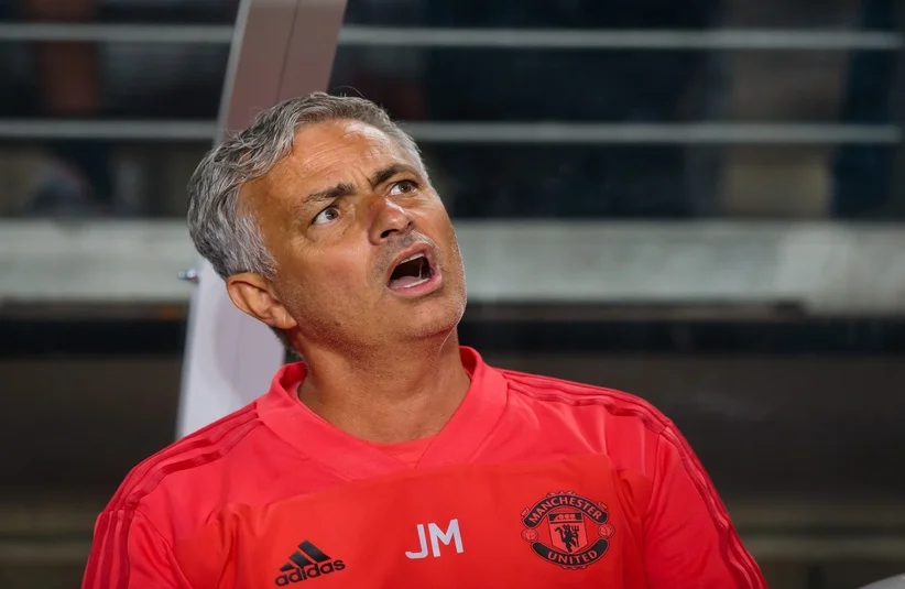 Jose Mourinho in the dugout