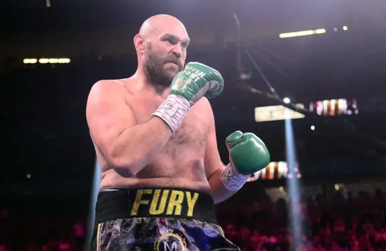 Tyson Fury in the ring.