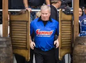 Oct 10, 2021; Ennis, TX, USA; NHRA top fuel driver Keith Murt during the Fall Nationals at the Texas Motorplex.