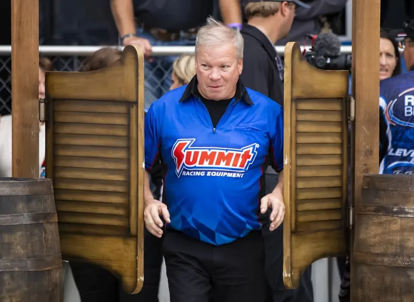 Oct 10, 2021; Ennis, TX, USA; NHRA top fuel driver Keith Murt during the Fall Nationals at the Texas Motorplex.