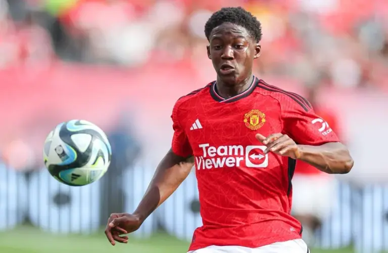 Kobbie Mainoo during a pre-season friendly