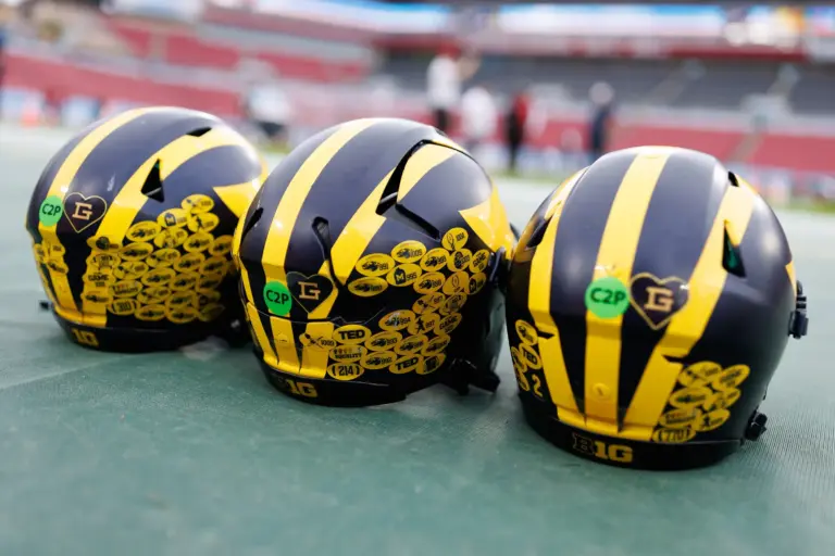 Michigan Wolverines helmet