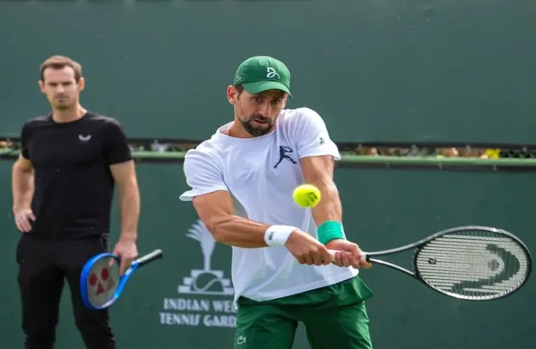 Novak Djokovic and Andy Murray together
