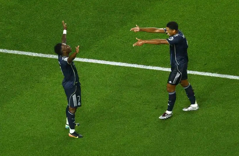 Vinicius Junior and Jude Bellingham celebrating