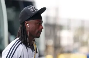 Eduardo Camavinga leaving his Real Madrid bus