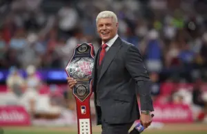 Cody Rhodes with the WWE belt