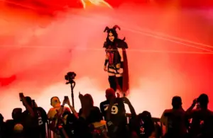 Stephanie Vaquer is introduced before the Women’s World Championship match at WWE WrestlePalooza